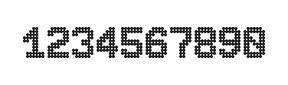 7×10数字点阵字体 ddN710BA1873