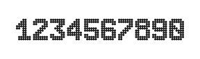 7×10数字点阵字体 ddN710BA1878