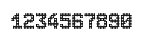 7×10数字点阵字体 ddN710BA1890