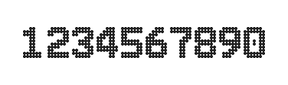7×10数字点阵字体 ddN710BA1893