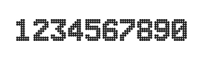7×10数字点阵字体 ddN710BA1894