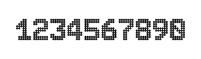 7×10数字点阵字体 ddN710BA1906