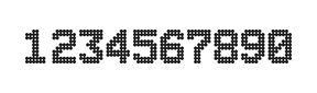 7×10数字点阵字体 ddN710BA1909