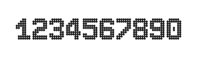 7×10数字点阵字体 ddN710BA1913