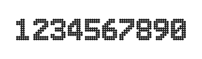 7×10数字点阵字体 ddN710BA1921