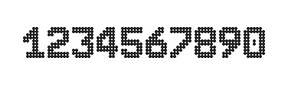 7×10数字点阵字体 ddN710BA1922