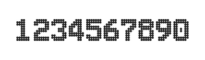 7×10数字点阵字体 ddN710BA1943
