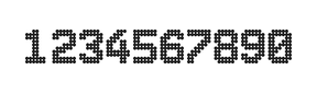 7×10数字点阵字体 ddN710BA1954