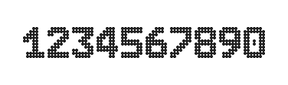 7×10数字点阵字体 ddN710BA1956