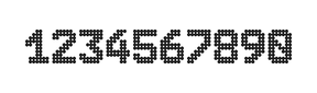 7×10数字点阵字体 ddN710BA1959