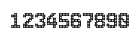 7×10数字点阵字体 ddN710BA1961
