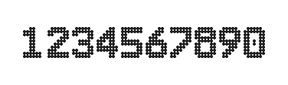 7×10数字点阵字体 ddN710BA1964