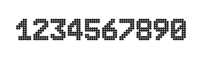 7×10数字点阵字体 ddN710BA1976