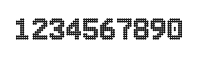 7×10数字点阵字体 ddN710BA1979