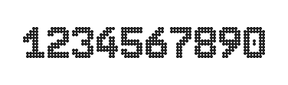 7×10数字点阵字体 ddN710BA1985