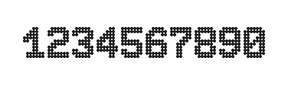 7×10数字点阵字体 ddN710BA1988