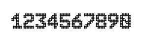 7×10数字点阵字体 ddN710BA1994