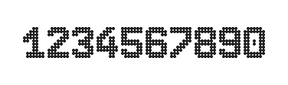 7×10数字点阵字体 ddN710BA1999