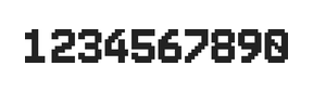 7×10数字点阵字体 ddN710BB0006