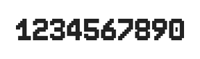 7×10数字点阵字体 ddN710BB0008