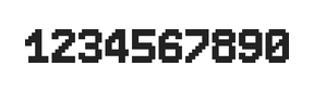 7×10数字点阵字体 ddN710BB0015