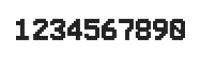 7×10数字点阵字体 ddN710BB0049