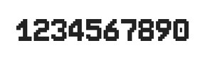 7×10数字点阵字体 ddN710BB0050