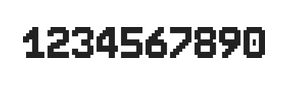 7×10数字点阵字体 ddN710BB0092