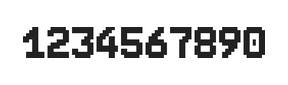 7×10数字点阵字体 ddN710BB0107