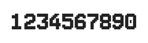 7×10数字点阵字体 ddN710BB0109