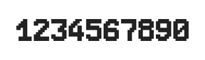 7×10数字点阵字体 ddN710BB0128