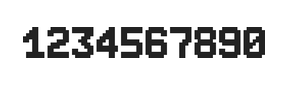 7×10数字点阵字体 ddN710BB0187
