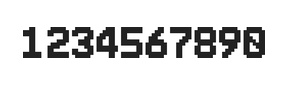 7×10数字点阵字体 ddN710BB0203