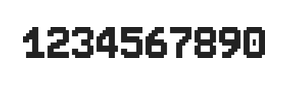 7×10数字点阵字体 ddN710BB0229