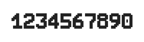 7×10数字点阵字体 ddN710BB0234