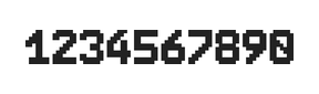 7×10数字点阵字体 ddN710BB0303