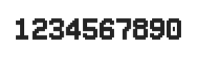 7×10数字点阵字体 ddN710BB0318