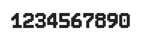 7×10数字点阵字体 ddN710BB0324