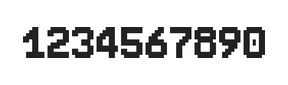 7×10数字点阵字体 ddN710BB0346