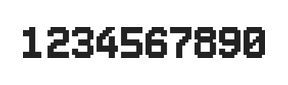 7×10数字点阵字体 ddN710BB0357