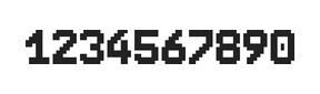 7×10数字点阵字体 ddN710BB0378