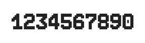 7×10数字点阵字体 ddN710BB0386