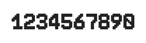 7×10数字点阵字体 ddN710BB0411