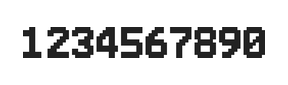 7×10数字点阵字体 ddN710BB0430