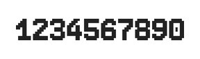 7×10数字点阵字体 ddN710BB0437