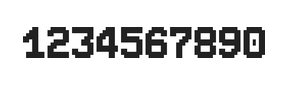 7×10数字点阵字体 ddN710BB0452