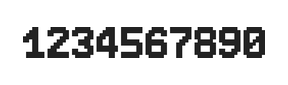 7×10数字点阵字体 ddN710BB0499