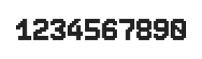 7×10数字点阵字体 ddN710BB0509