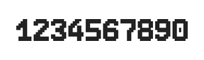 7×10数字点阵字体 ddN710BB0557