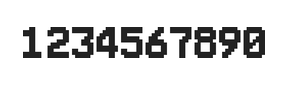 7×10数字点阵字体 ddN710BB0561